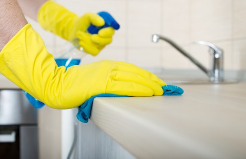 Cleaners SW16 team working safely with insurance cover