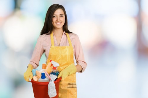 Cleaner preparing for an emergency response