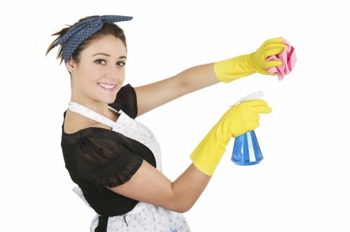 Local technician carrying out stain removal in SW16