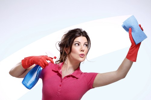 Cleaner handling dusting and surface cleaning in a SW16 flat